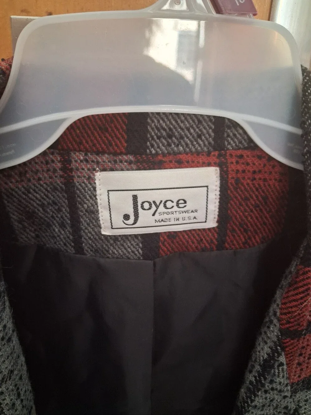 Joyce Plaid Blazer in Rust and Charcoal Womens 16